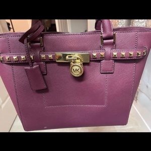 Michael Kors Purple Purse and Wallet